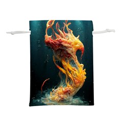 Flame Deep Sea Underwater Creature Wild Lightweight Drawstring Pouch (l) by Pakemis