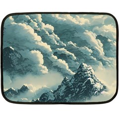 Mountains Alps Nature Clouds Sky Fresh Air Double Sided Fleece Blanket (mini) by Pakemis