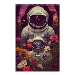 Astronaut Universe Planting Flowers Cosmos Art Shower Curtain 48  X 72  (small)  by Pakemis