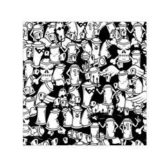 Graffiti Spray Can Characters Seamless Pattern Square Satin Scarf (30  X 30 ) by Pakemis