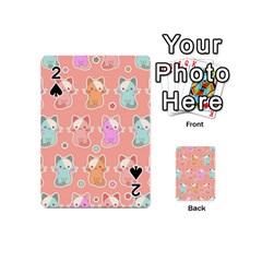 Cute Kawaii Kittens Seamless Pattern Playing Cards 54 Designs (mini) by Pakemis