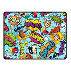 Comic Elements Colorful Seamless Pattern Double Sided Fleece Blanket (small) by Pakemis