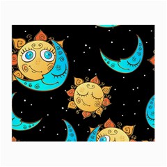 Seamless Pattern With Sun Moon Children Small Glasses Cloth (2 Sides) by Pakemis