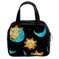 Seamless Pattern With Sun Moon Children Classic Handbag (two Sides) by Pakemis