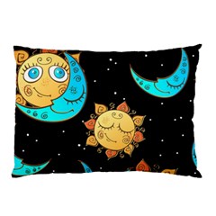 Seamless Pattern With Sun Moon Children Pillow Case (two Sides) by Pakemis