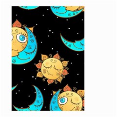 Seamless Pattern With Sun Moon Children Small Garden Flag (two Sides) by Pakemis
