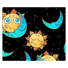 Seamless Pattern With Sun Moon Children Flano Blanket (small)