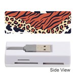Mixed-animal-skin-print-safari-textures-mix-leopard-zebra-tiger-skins-patterns-luxury-animals-textur Memory Card Reader (Stick) Front