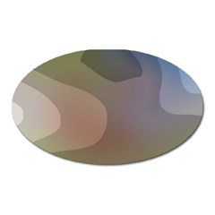 The Land 181 - Abstract Art Oval Magnet by KorokStudios