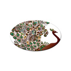 Peacock Graceful Bird Animal Sticker (oval) by artworkshop