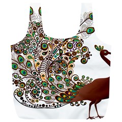 Peacock Graceful Bird Animal Full Print Recycle Bag (xl) by artworkshop