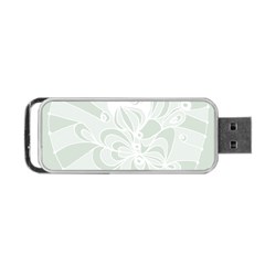Blue Zendoodle Portable Usb Flash (two Sides) by Mazipoodles