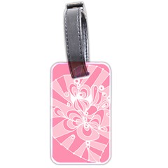 Pink Zendoodle Luggage Tag (two Sides) by Mazipoodles