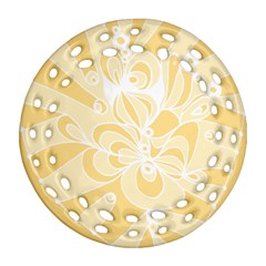 Amber Zendoodle Ornament (round Filigree) by Mazipoodles