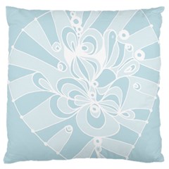 Blue 2 Zendoodle Large Cushion Case (two Sides) by Mazipoodles