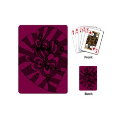 Aubergine Zendoodle Playing Cards Single Design (mini) by Mazipoodles