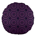 Kaleidoscope Scottish Violet Large 18  Premium Flano Round Cushions Back