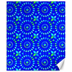 Kaleidoscope Royal Blue Canvas 20  X 24  by Mazipoodles