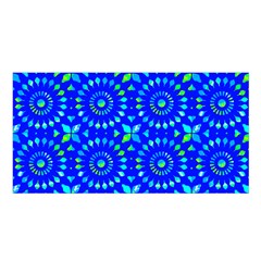 Kaleidoscope Royal Blue Satin Shawl 45  X 80  by Mazipoodles