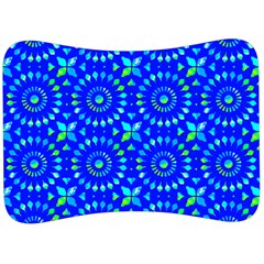 Kaleidoscope Royal Blue Velour Seat Head Rest Cushion by Mazipoodles