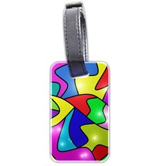 Colorful Abstract Art Luggage Tag (two Sides) by gasi