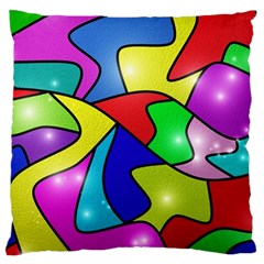Colorful Abstract Art Standard Flano Cushion Case (one Side) by gasi
