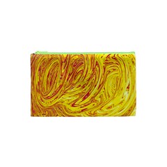 Red Yellow Abstract Wallpapers Abstracts Liquids Cosmetic Bag (xs) by Uceng