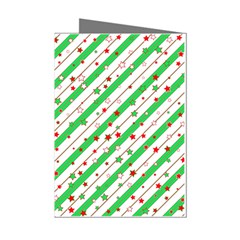 Christmas Paper Stars Pattern Texture Background Colorful Colors Seamless Mini Greeting Cards (pkg Of 8) by Uceng
