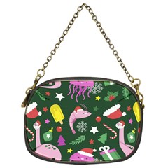 Dinosaur Colorful Funny Christmas Pattern Chain Purse (one Side) by Uceng