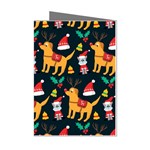 Funny Christmas Pattern Background Mini Greeting Cards (Pkg of 8)