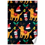 Funny Christmas Pattern Background Canvas 12  x 18 