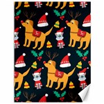 Funny Christmas Pattern Background Canvas 36  x 48 