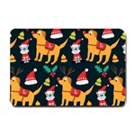 Funny Christmas Pattern Background Small Doormat