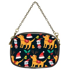 Funny Christmas Pattern Background Chain Purse (two Sides) by Uceng