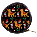 Funny Christmas Pattern Background Mini Makeup Bag