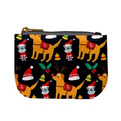 Funny Christmas Pattern Background Mini Coin Purse by Uceng