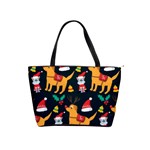 Funny Christmas Pattern Background Classic Shoulder Handbag