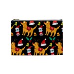 Funny Christmas Pattern Background Cosmetic Bag (Medium)