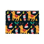 Funny Christmas Pattern Background Cosmetic Bag (Large)