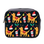 Funny Christmas Pattern Background Mini Toiletries Bag (Two Sides)