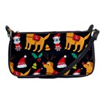 Funny Christmas Pattern Background Shoulder Clutch Bag