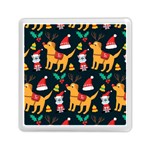 Funny Christmas Pattern Background Memory Card Reader (Square)