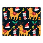 Funny Christmas Pattern Background Double Sided Flano Blanket (Mini)