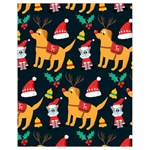 Funny Christmas Pattern Background Drawstring Bag (Small)