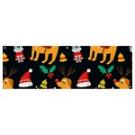 Funny Christmas Pattern Background Banner and Sign 12  x 4 