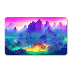 Abstract Geometric Landscape Art 3d Magnet (rectangular) by Pakemis