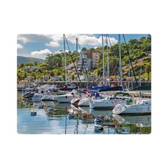 Piriapolis City Port, Maldonado, Uruguay Flano Blanket (mini) by dflcprintsclothing