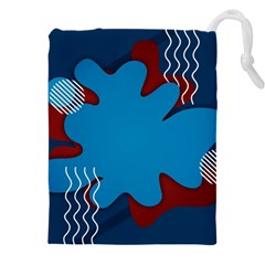 Background Abstract Design Blue Drawstring Pouch (4xl) by Ravend