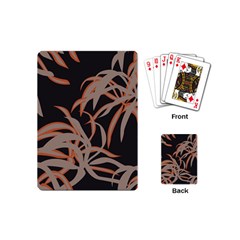 Leaf Leaves Pattern Print Playing Cards Single Design (mini)