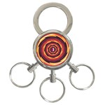 Illustration Door Abstract Concentric Pattern 3-Ring Key Chain Front